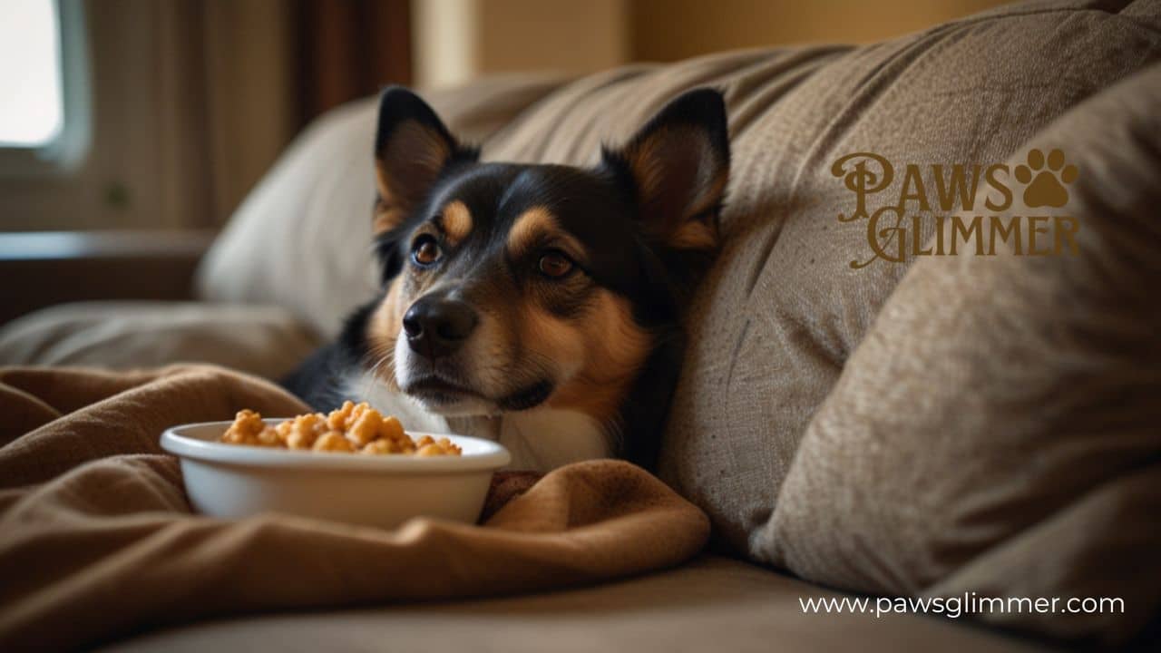 Lethargic Dog laying