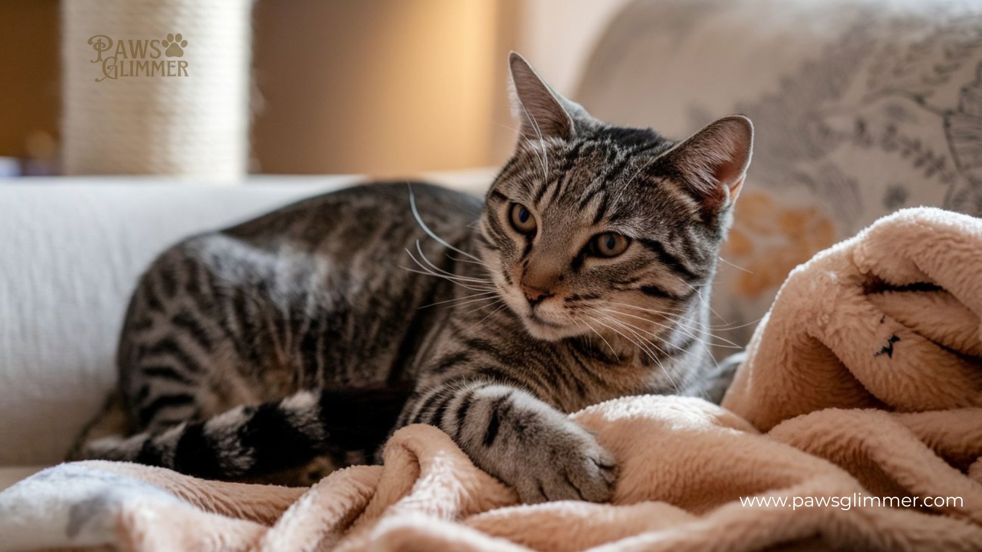 Cat on the blanket