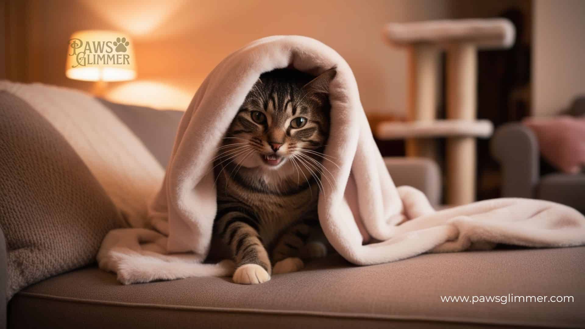 Cat in the blanket